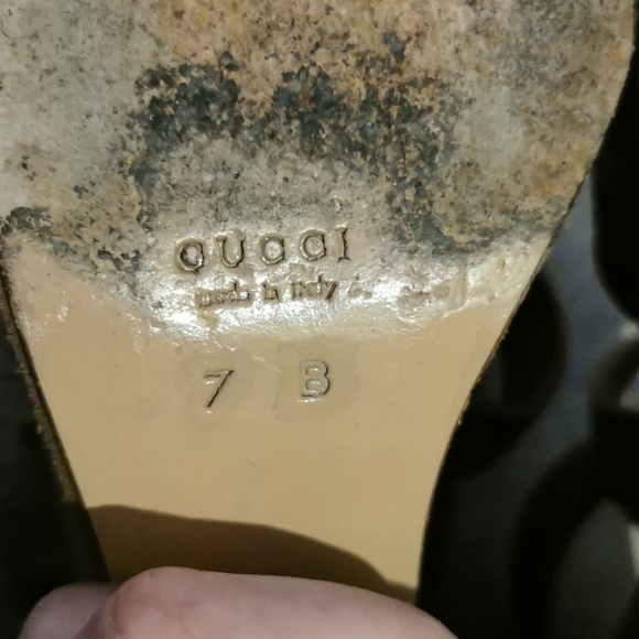 GUCCI Brown Suede Strap Wedge Platform Heels 7B - Picture 5 of 7